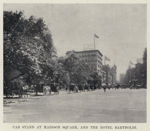 Taxistand am Madison Square und das Hotel Bartholdi von American Photographer