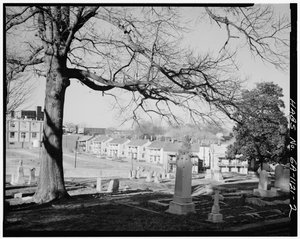 Cabbagetown District (Allgemeine Ansichten), Boulevard, Pearl Street, Memorial Drive & Eisenbahnschienen, Atlanta, Fulton County, GA (s/w Foto)