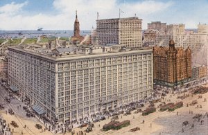 Chicago: Marshall Field und Company von State und Randolph Streets, Einzelhandelsgeschäft des größten Kaufhauses der Welt von American Photographer