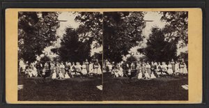 Kinder und Spielplatz, Oneida Community, New York State, ca. 1870