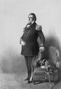 Kommodore Matthew Calbraith Perry, graviert von Wilhelm Heine, ca. 1856 (Lithographie)