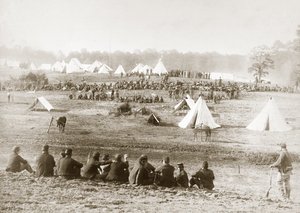 Konföderierte Gefangene, die in der Schlacht von Fisher