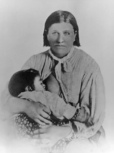 Cynthia Ann Parker mit ihrer Tochter Prari Flower, ca. 1861 von American Photographer
