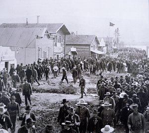 Dawson City während des Klondike-Goldrauschs (1897-98) 1898 von American Photographer