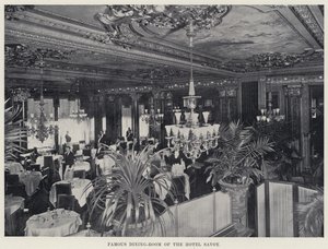 Berühmter Speisesaal des Hotel Savoy von American Photographer