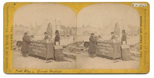 Erster Laden im abgebrannten Bezirk, 1871 von American Photographer