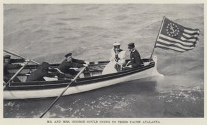 Mr und Mrs George Gould auf dem Weg zu ihrer Yacht Atalanta von American Photographer