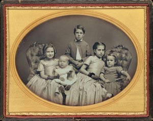 Porträt von fünf Kindern, ca. 1850