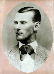 Porträt des Kriminellen Jesse James (1847-1882) kurz vor seinem Tod. Fotografie 1882. von American Photographer