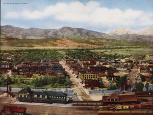 Salida und Mount Ouray (Farbfoto)