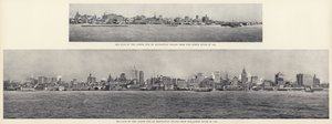 Skyline des unteren Endes der Insel Manhattan vom North River von American Photographer