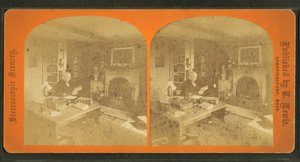 Ansicht von Amos Alcott in seinem Arbeitszimmer von American Photographer