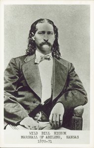 Wild Bill Hickok, Revolverheld, Spieler und Gesetzeshüter des amerikanischen Westens (s/w Foto) von American Photographer
