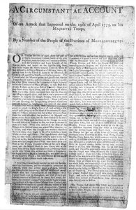 Eine ausführliche Darstellung eines Angriffs..., gedruckt 1775 von American School