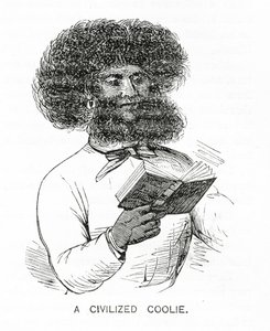 Ein zivilisierter Kuli, Illustration aus Appletons Journal, 4. Mai 1872 von American School