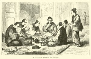 Eine japanische Familie beim Abendessen von American School