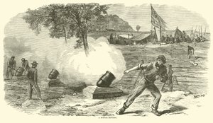 Eine Mörserbatterie, Juni 1864 von American School