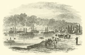 Admiral Porters Flotte am Red River, März 1864 von American School