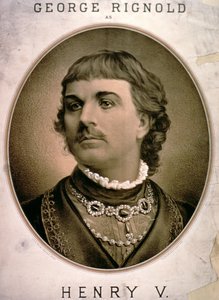 Werbung für George Rignold als Heinrich V von American School