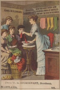 Werbung für Diamond Dyes von American School