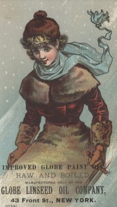 Werbung für Globe Linseed Oil Company Improved Globe Paint, ca. 1880 von American School