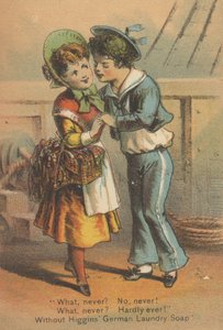 Werbung für Higgins German Laundry Soap, ca. 1880