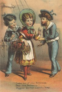 Werbung für Higgins German Laundry Soap, ca. 1880