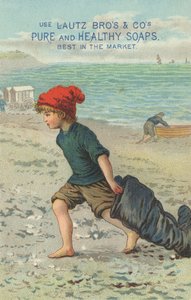Werbung für Lautz Bros & Cos Pure and Healthy Soaps, ca. 1880 von American School