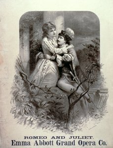 Werbung für Romeo und Julia, mit Emma Abbott, Grand Opera Company von American School
