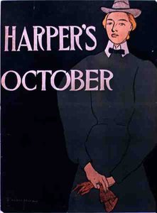 Werbung für die Oktoberausgabe des Harper