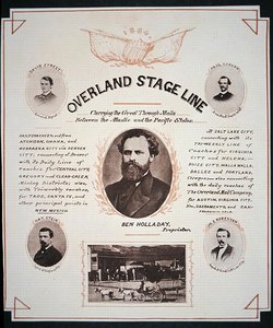 Werbung für die Overland Stage Line von American School