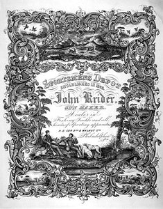 Werbung für John Kreider, Büchsenmacher, Philadelphia, ca. 1860 von American School