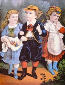 Amerikanische Kinderkleidung, veröffentlicht von Currier & Ives von American School