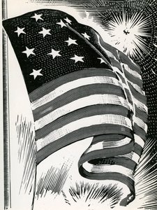Amerikanische Flagge weht über Fort McHenry