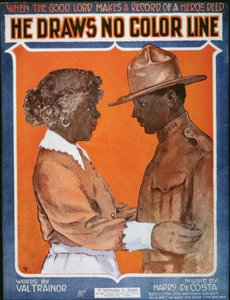Amerikanisches Weltkrieg I Liederblatt für 