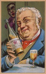 Amerikanische Werbekarte für Charles A King Lagerbier, Boston, Massachusetts von American School