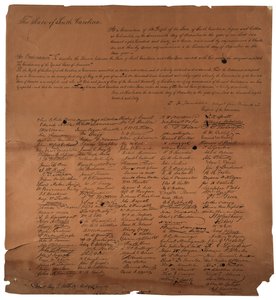 Eine Verordnung zur Auflösung der Union zwischen dem Staat South Carolina, 20. Dezember 1860, gedruckt 1861 von American School