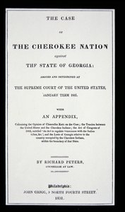 Anti-Entfernungs-Traktat der Cherokee-Nation als Antwort auf die erzwungene Entfernung der Indianer aus ihrer Heimat von American School