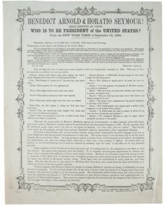 Benedict Arnold & Horatio Seymour! Wer wird Präsident?, ca. 19. September 1864 von American School
