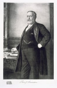 Benjamin Harrison (1833-1901), 23. Präsident der Vereinigten Staaten von Amerika, veröffentlicht 1901 (Photogravur)
