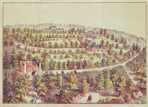 Vogelperspektive von Mount Vernon, 1859