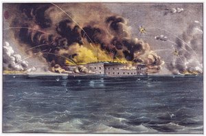 Bombardierung von Fort Sumter, Charleston Harbor, 12. & 13. April 1861, veröffentlicht 1861