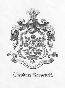 Exlibris von Präsident Theodore Roosevelt (1858-1919) von American School