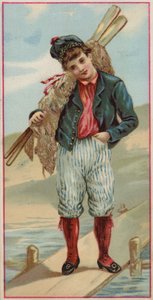 Junge steht auf dem Steg von American School