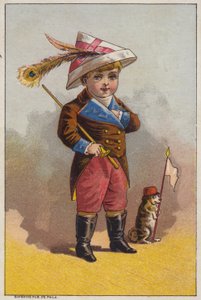 Junge mit Feder im Hut von American School