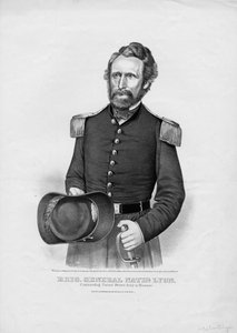 Brig. General Nathl. Lyon, veröffentlicht von Currier & Ives, 1861 von American School