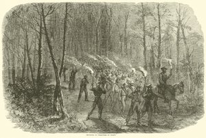 Gefangene bei Nacht hereinbringen, August 1864 von American School