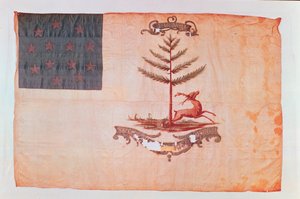 Bucks of America Flagge, um 1787 von American School