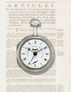Kalenderuhr, ca. 1780 (Silbergehäuse) von American School