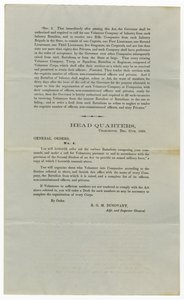 Aufruf für Freiwillige unter Generalbefehl Nr. 4, 27. Dezember 1860